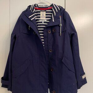 Joules Woman’s Waterproof Rain Jacket Hooded Size 10
